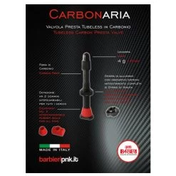 Paire De Valves Tubeless Presta En Carbone Carbonaria Barbieri -Vélo Soldes Carbonaria AD CARB45 1024x1024 35 flyer