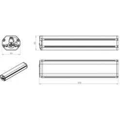 Batterie VAE 36V Compatible Bosch PowerTube Horizontale Doctibike -Vélo Soldes batterie compatible bosch powertube 461wh horizontale croquis