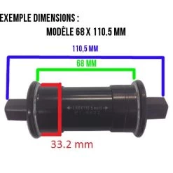 Boitier De Pédalier Sans Filetage à Double Roulement Pour Vélo -Vélo Soldes boitier de pedalier sans filetage a double roulement pour velo full 3