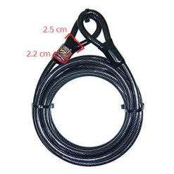 Câble Pour Vélo Antivol Long 5 Mètres POINT -Vélo Soldes cable pour velo antivol long 5 metres point full 3