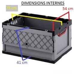 Caisse En Plastique Pliable Pour Remorque Y-Frame -Vélo Soldes caisse en plastique pliable pour remorque y frame full 4