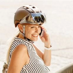 Casque Cycliste Urbain Et VAE Roadster Marron Casco -Vélo Soldes casque cycliste urbain et vae roadster marron casco full 3