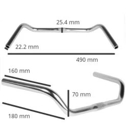 Cintre Hollandais VeloOrange Left Bank - Argent -Vélo Soldes cintre hollandais veloorange left bank argent full 5