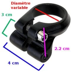 Collier Tige De Selle Avec œillets Pour Fixer Un Porte Bagage -Vélo Soldes collier tige de selle avec illets pour fixer un porte bagage full 4