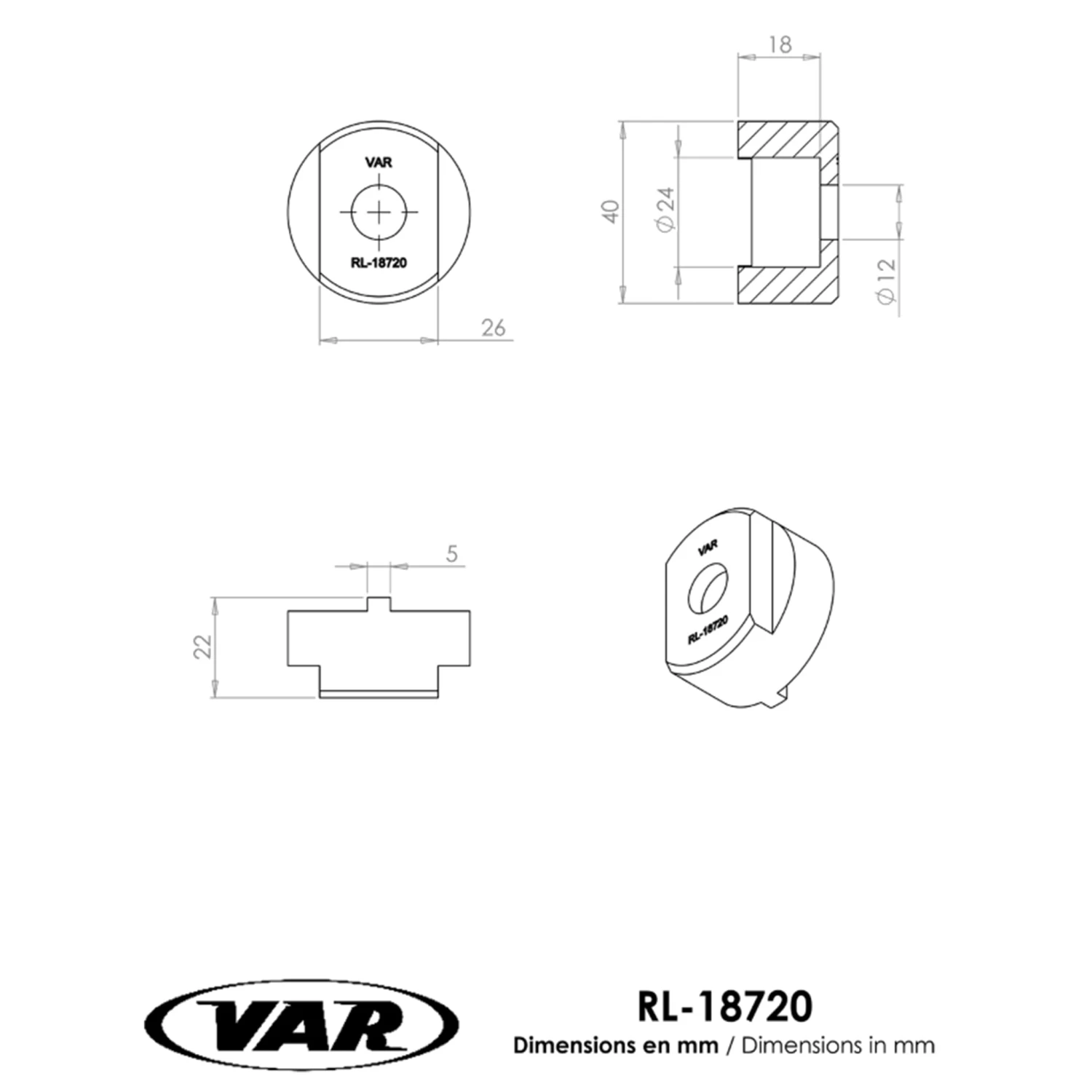 Démonte Roue Libre 2 Ergots 1/2/3 Vitesses RL-18720 Var 2 Démonte Roue Libre 2 Ergots 1/2/3 Vitesses RL-18720 Var – Image 2