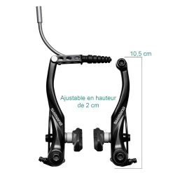Etrier De Frein V-brake Noir BR-T4000 Shimano -Vélo Soldes etrier frein v brake br t4000 shimano 4