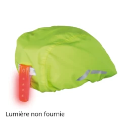 WOWOW Housse De Pluie Fluo Pour Casque Vélo Avec Attache Pour Feu -Vélo Soldes housse de pluie fluo pour casque velo avec attache pour feu full 3
