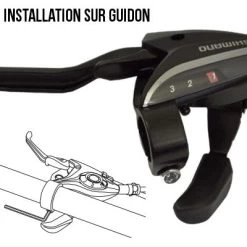 Shimano Manette De Freinage Et Dérailleur Vélo 3 Vitesses Noir -Vélo Soldes manette de freinage et derailleur velo 3 vitesses noir full 6