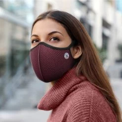 Masque FFP2 Anti-pollution Frogmask Bordeaux Pour Cycliste