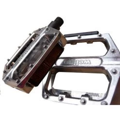 Pédales Larges Vélo BMX Et Fixie Argent 9/16 Wellgo -Vélo Soldes pedales larges velo bmx et fixie argent 9 16 wellgo full 4