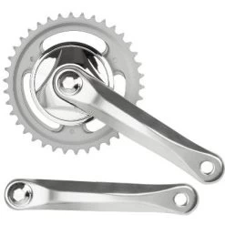 Messingschlager Pédalier Mono Plateau 38 Dents Argent Vélo 5 à 8 Vitesses