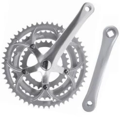 Messingschlager Pédalier Triple Plateaux Vélo 9 Vitesses 30/42/52 Dents