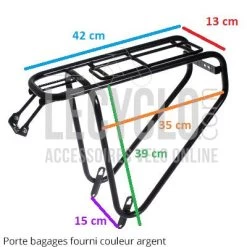 Porte Bagages Vélo Argent Charges Lourdes 35 Kilos Steco 5 Porte Bagages Vélo Argent Charges Lourdes 35 Kilos Steco -Vélo Soldes porte bagages velo argent charges lourdes 35 kilos steco full 3
