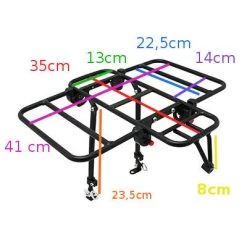 Porte-bagages Vélo Avant à Plateforme Avec Côtés Rabattables -Vélo Soldes porte bagages velo avant a plateforme avec cotes rabattables full 5