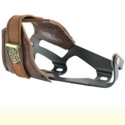 Vélo Soldes -Vélo Soldes porte bidon vintage avec laniere en cuir full 2