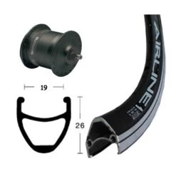 Roue Vélo Avant Noire Moyeu Dynamo 28 Pouces Rodi -Vélo Soldes roue velo avant noire moyeu dynamo 28 pouces rodi full 4