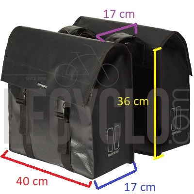 Sacoche De Vélo Double Noir 48-53L Urban Load Basil 2 Sacoche De Vélo Double Noir 48-53L Urban Load Basil – Image 2